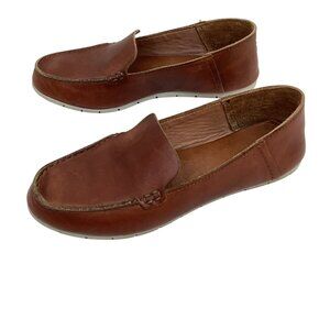 Frye Sedona Venetian Womens 6M Leather Moccasin Slip-On Loafers Cognac Brown